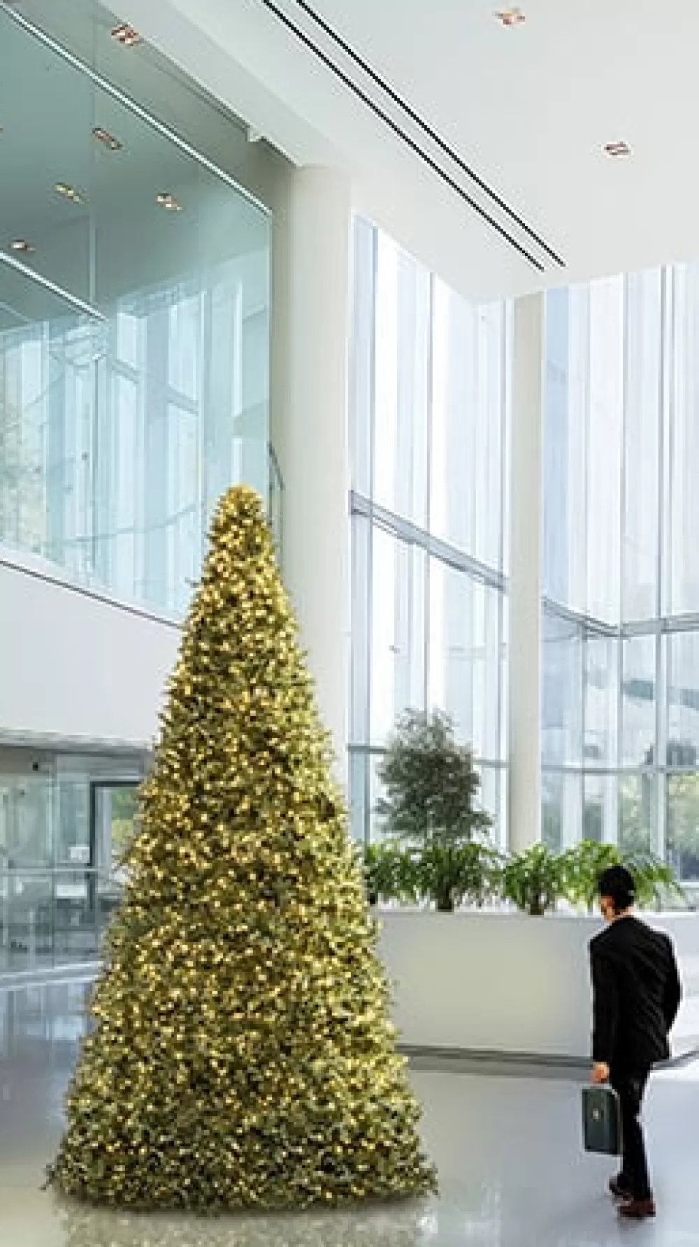 Christmas Tree World 4m/13.1ft Commercial Giant Woodland Frame Tree - Warm White Pre-lit (Indoor/Outdoor)< Large Commercial Christmas Trees | Outdoor Led Trees