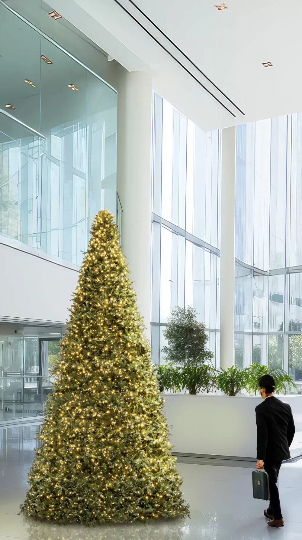 Christmas Tree World 4m/13.1ft Commercial Giant Woodland Frame Tree - Warm White Pre-lit (Indoor/Outdoor)< Large Commercial Christmas Trees | Outdoor Led Trees