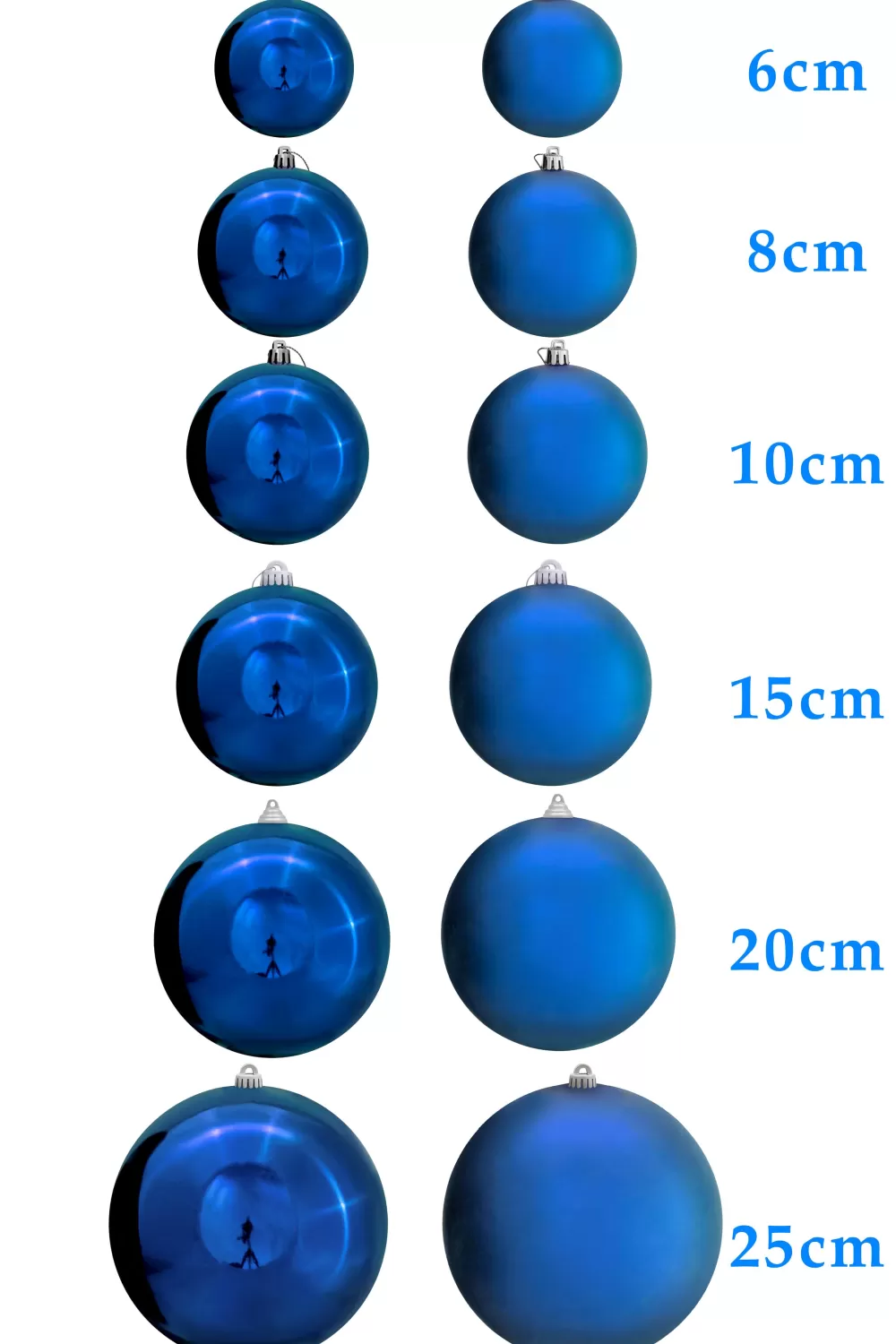 Christmas Tree World Bulk Blue Bauble Sets Shiny/Matte 6cm-25cm (Indoor/Outdoor Use)< Outdoor Christmas Baubles | Outdoor Christmas Baubles