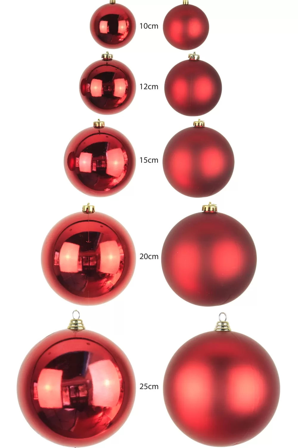 Christmas Tree World Bulk Red Bauble Sets Shiny/Matte 6cm Or 25cm (Indoor/Outdoor Use)< Outdoor Christmas Baubles | Outdoor Christmas Baubles