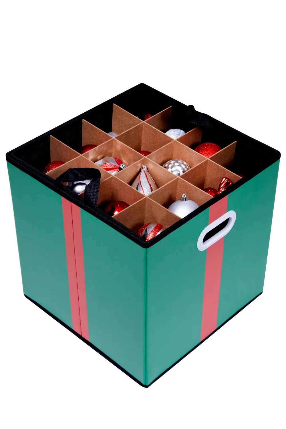 Christmas Tree World Multi-purpose Decorations Storage Ottoman Box - With Partitions & Trays< Bauble Storage | Hand Painted Baubles