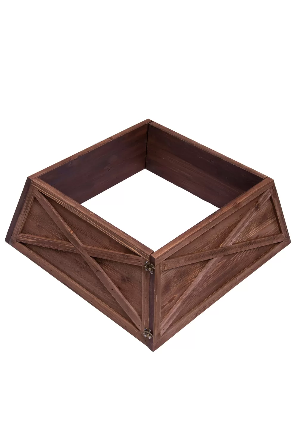 Christmas Tree World Natural Brown Wooden Tree Skirt (For 6ft-9ft Trees - Tight Fit)< Tree Skirts & Surrounds | Christmas Tree Skirts