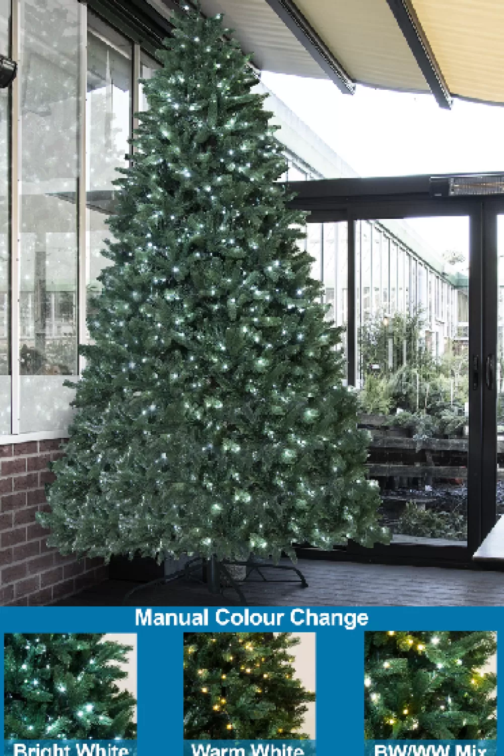 Christmas Tree World The 10ft Ultra Devonshire Fir Pre-lit With Warm White/White Colour Change LEDs - NI/IE< Large & Giant Artificial Christmas Trees Ireland | Large & Giant Christmas Trees In Northern Ireland