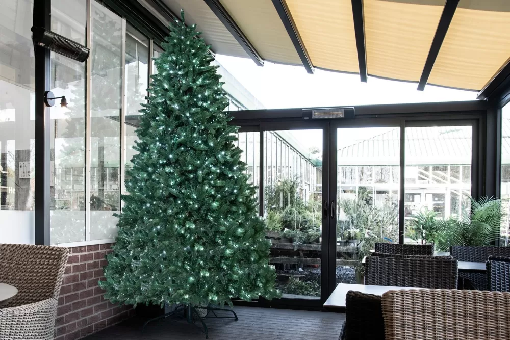 Christmas Tree World The 10ft Ultra Devonshire Fir Pre-lit With Warm White/White Colour Change LEDs - NI/IE< Large & Giant Artificial Christmas Trees Ireland | Large & Giant Christmas Trees In Northern Ireland