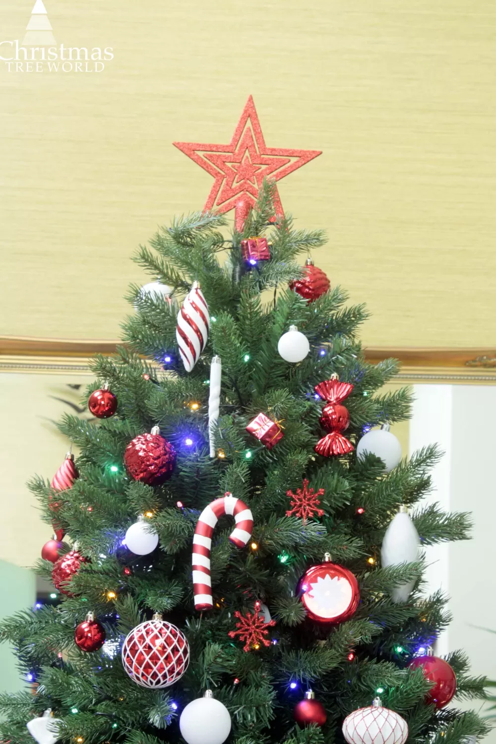 Christmas Tree World The 10ft Ultra Devonshire Fir Pre-lit With Warm White/White Colour Change LEDs - NI/IE< Large & Giant Artificial Christmas Trees Ireland | Large & Giant Christmas Trees In Northern Ireland