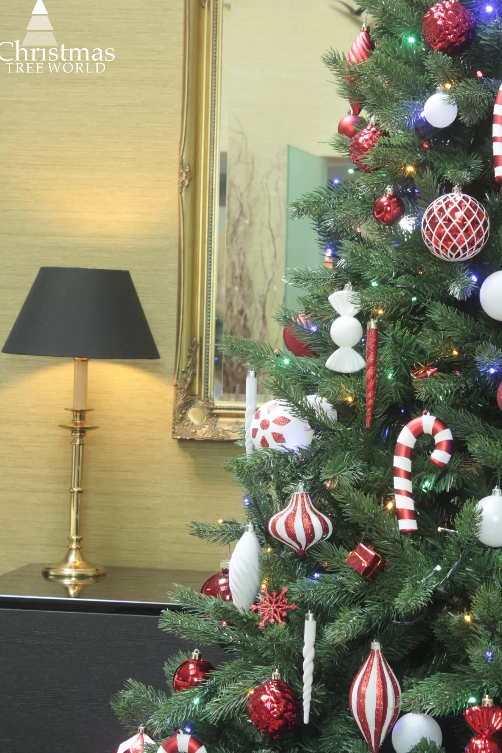 Christmas Tree World The 10ft Ultra Devonshire Fir Pre-lit With Warm White/White Colour Change LEDs - NI/IE< Large & Giant Artificial Christmas Trees Ireland | Large & Giant Christmas Trees In Northern Ireland