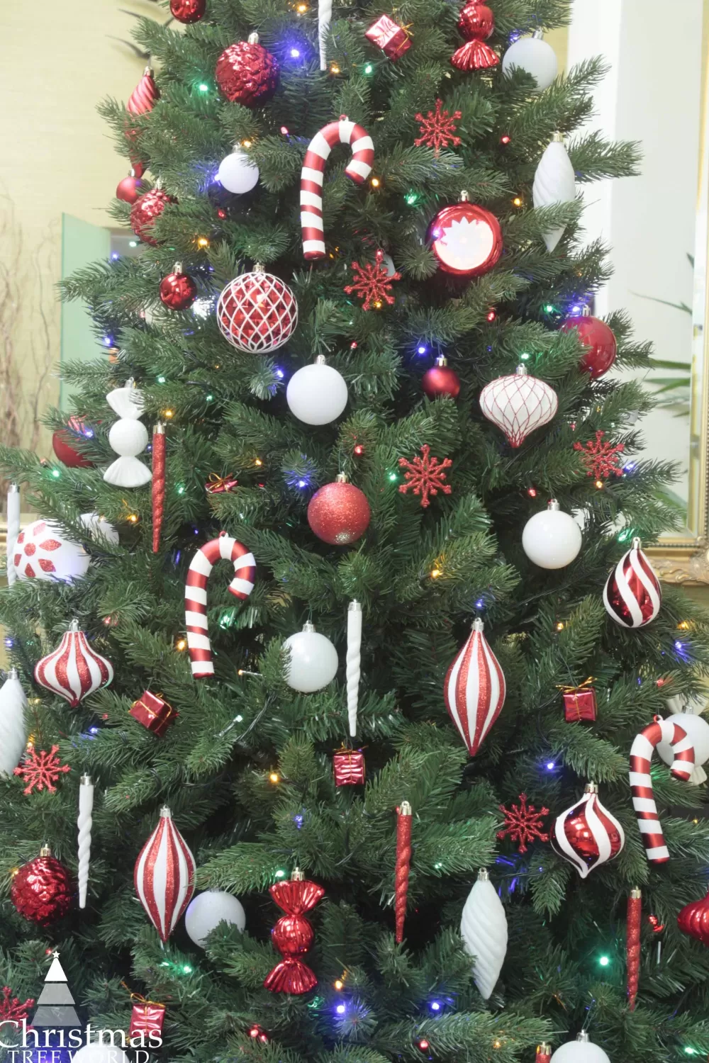 Christmas Tree World The 10ft Ultra Devonshire Fir Pre-lit With Warm White/White Colour Change LEDs - NI/IE< Large & Giant Artificial Christmas Trees Ireland | Large & Giant Christmas Trees In Northern Ireland