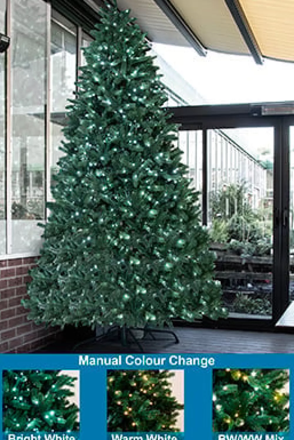 Christmas Tree World The 12ft Ultra Devonshire Fir Pre-lit With Warm White/White Colour Change LEDs - NI/IE< Large & Giant Artificial Christmas Trees Ireland | Large & Giant Christmas Trees In Northern Ireland