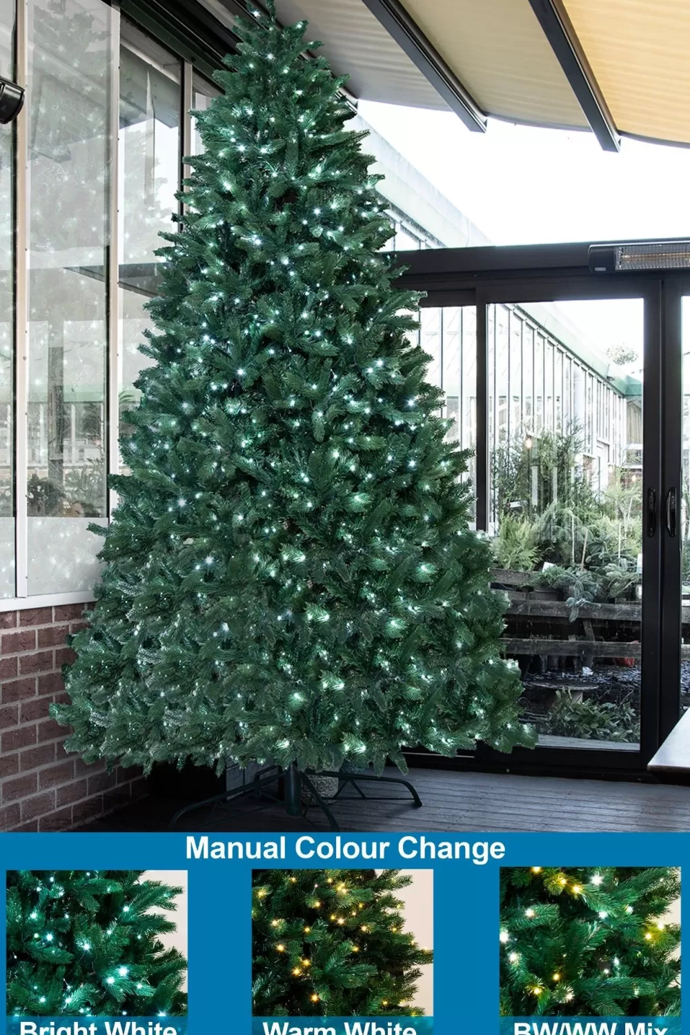 Christmas Tree World The 12ft Ultra Devonshire Fir Pre-lit With Warm White/White Colour Change LEDs - NI/IE< Large & Giant Artificial Christmas Trees Ireland | Large & Giant Christmas Trees In Northern Ireland