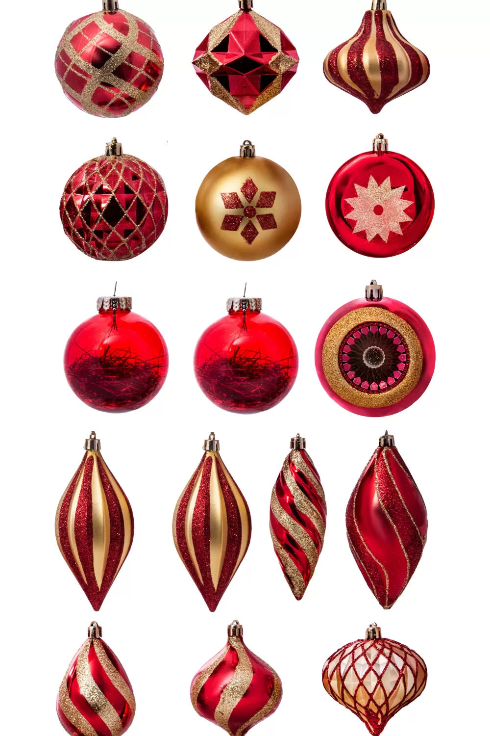 Christmas Tree World The 212pc Red & Gold Full Heavy Coverage Bauble Set (8ft Trees)< 8 Foot Pre Lit Christmas Trees | Pre-Lit Christmas Trees