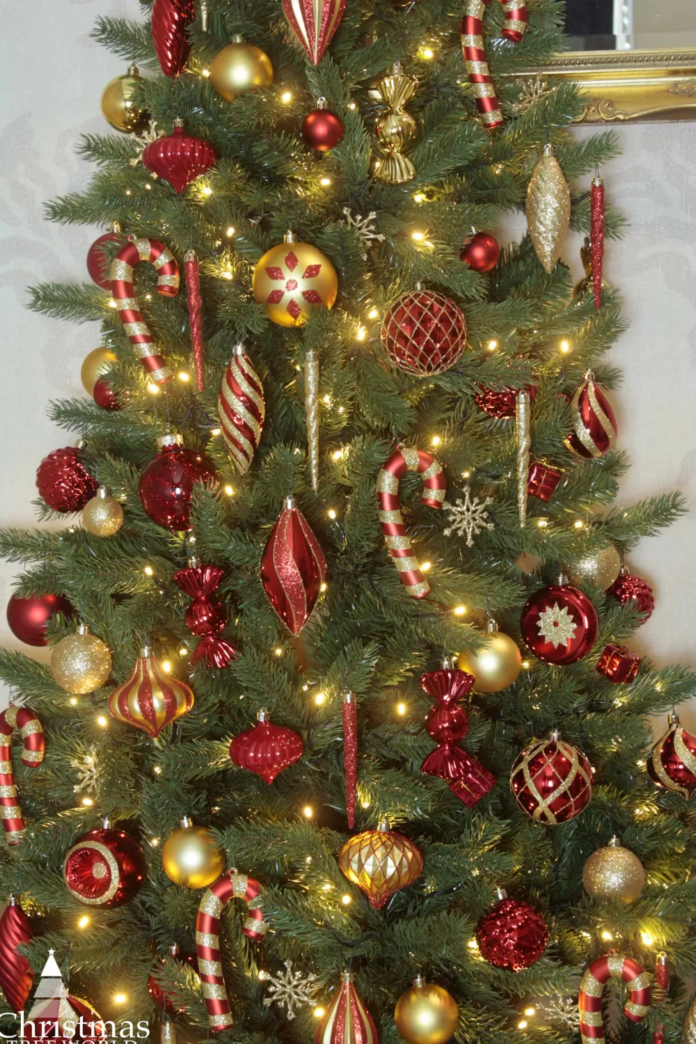Christmas Tree World The 4ft Pre-lit Ultra Devonshire Half Tree Warm White Lights< 4 Foot Pre Lit Christmas Trees