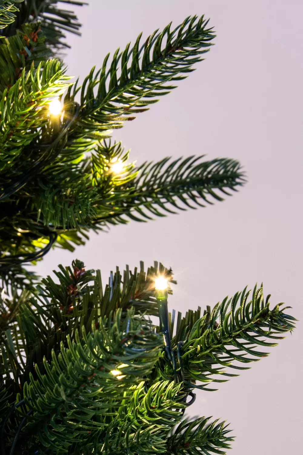 Christmas Tree World The 8ft Indoor/Outdoor Pre-lit Ultra Slim Mixed Pine< 8 Foot Pre Lit Christmas Trees | Outdoor Christmas Trees