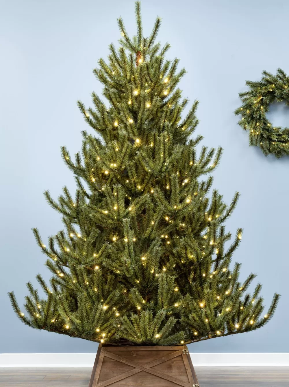Christmas Tree World The 8ft Pre-lit Matterhorn Pine - Warm White LED Lights< 8 Foot Pre Lit Christmas Trees | Pre-Lit Christmas Trees
