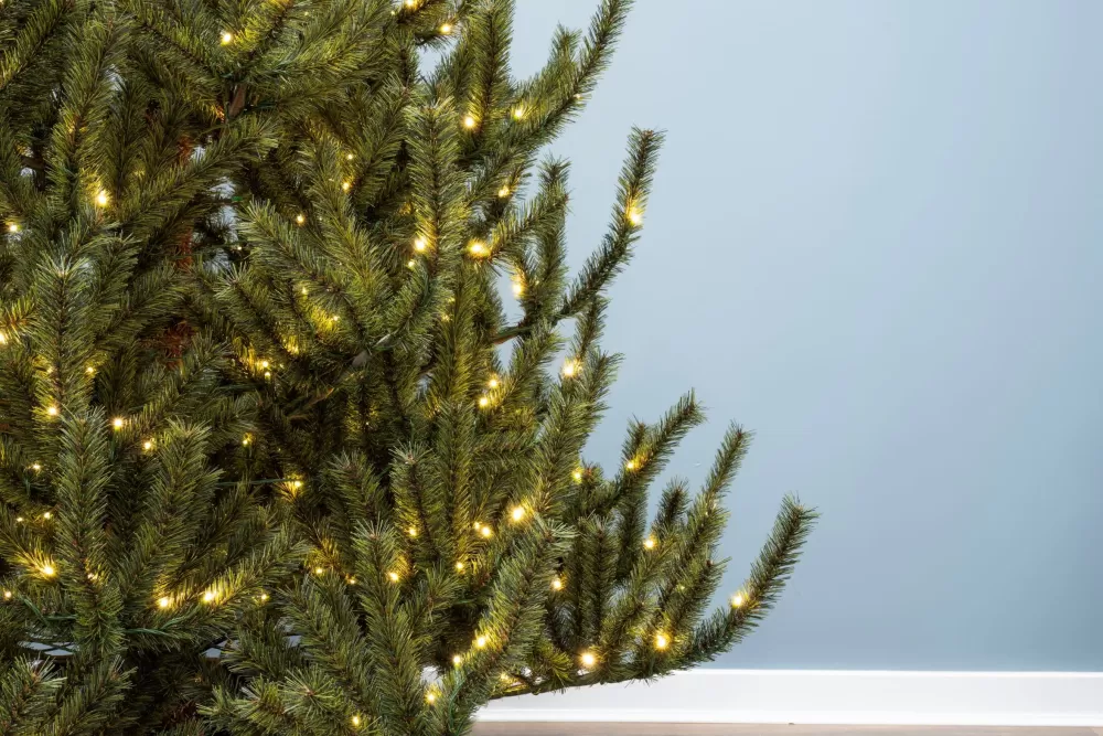 Christmas Tree World The 8ft Pre-lit Matterhorn Pine - Warm White LED Lights< 8 Foot Pre Lit Christmas Trees | Pre-Lit Christmas Trees