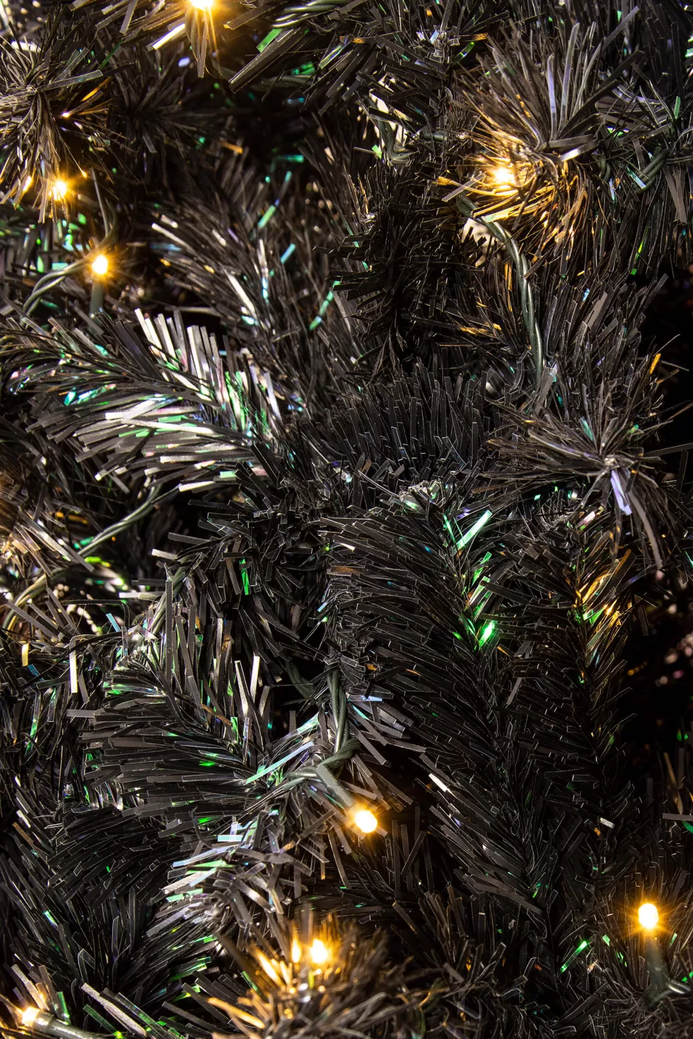 Christmas Tree World The Pre-lit Black Iridescence Pine Tree With Warm White Lights (6ft To 7ft)< Pre-Lit Christmas Trees