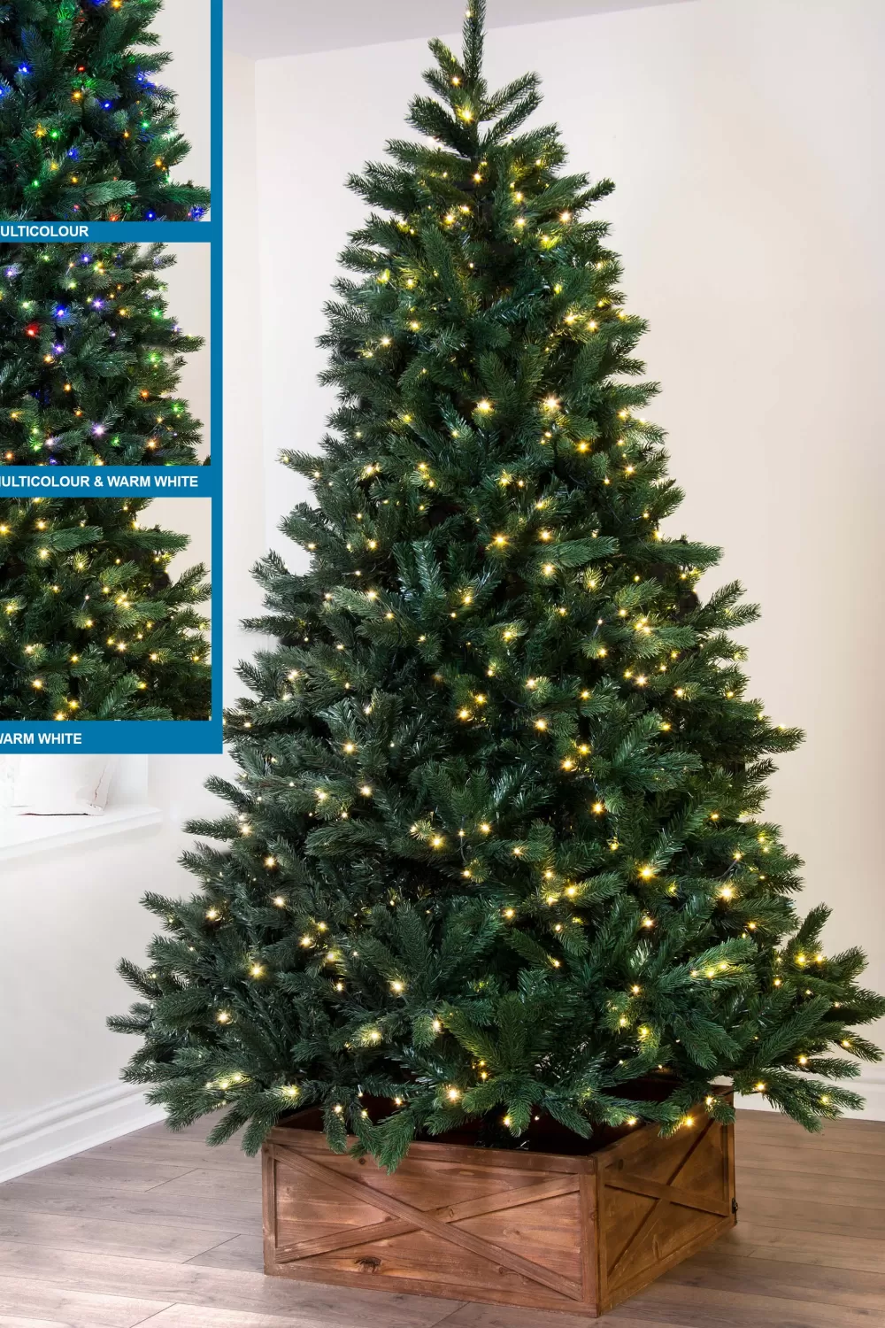 Christmas Tree World The Ultra Devonshire Fir Pre-lit With Warm White/Multicoloured Colour Change LEDs (4ft To 14ft)< Pre-Lit Christmas Trees