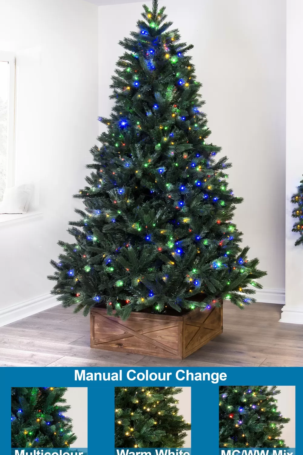 Christmas Tree World The Ultra Devonshire Fir Pre-lit With Warm White/Multicoloured Colour Change LEDs (4ft To 14ft)< Pre-Lit Christmas Trees