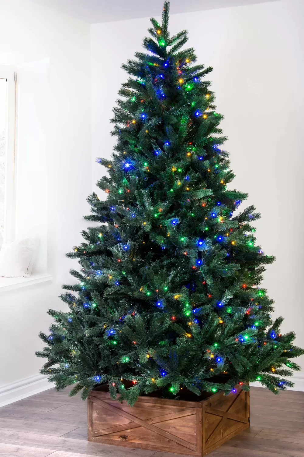 Christmas Tree World The Ultra Devonshire Fir Pre-lit With Warm White/Multicoloured Colour Change LEDs (4ft To 14ft)< Pre-Lit Christmas Trees