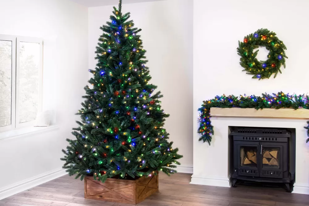 Christmas Tree World The Ultra Devonshire Fir Pre-lit With Warm White/Multicoloured LEDs (4ft To 12ft)< Pre-Lit Christmas Trees
