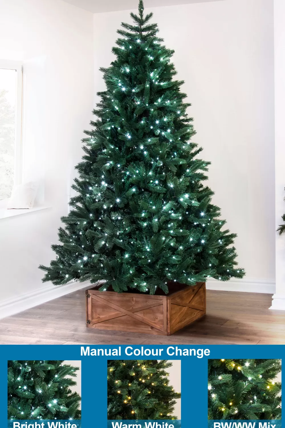 Christmas Tree World The Ultra Devonshire Fir Pre-lit With Warm White/White Colour Change LEDs (4ft To 12ft)< Pre-Lit Christmas Trees