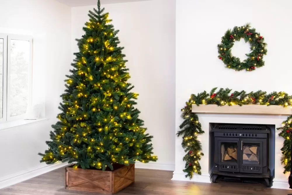 Christmas Tree World The Ultra Devonshire Fir Pre-lit With Warm White/White Colour Change LEDs (4ft To 12ft)< Pre-Lit Christmas Trees