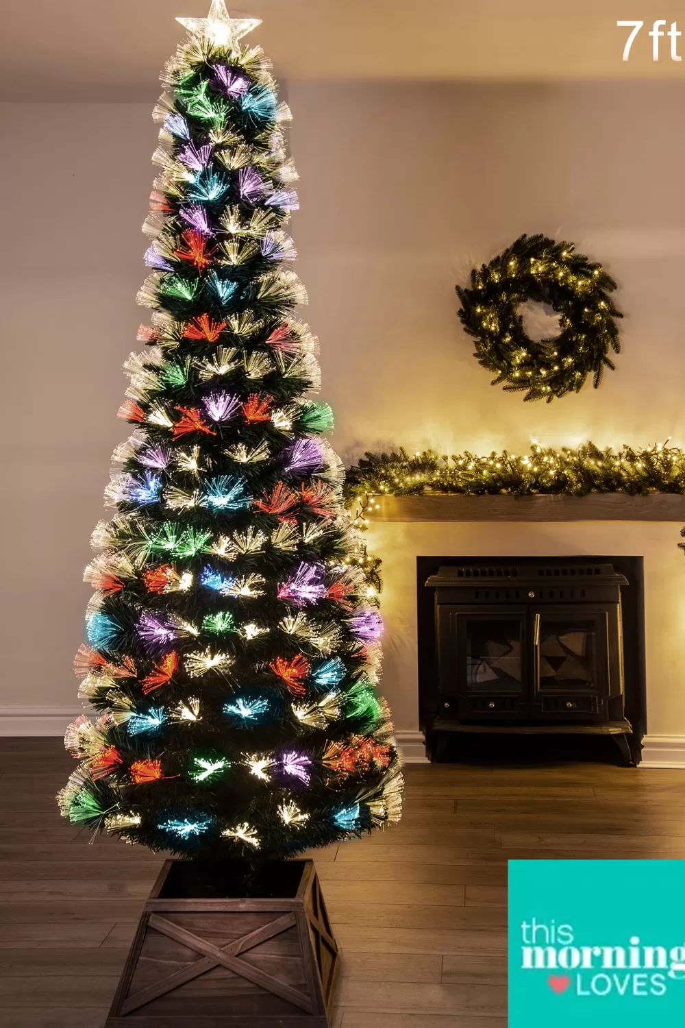 Christmas Tree World The Vesuvius Fir Fibre Optic Christmas Tree (3ft To 8ft)< Fibre Optic Christmas Trees | Pre-Lit Christmas Trees