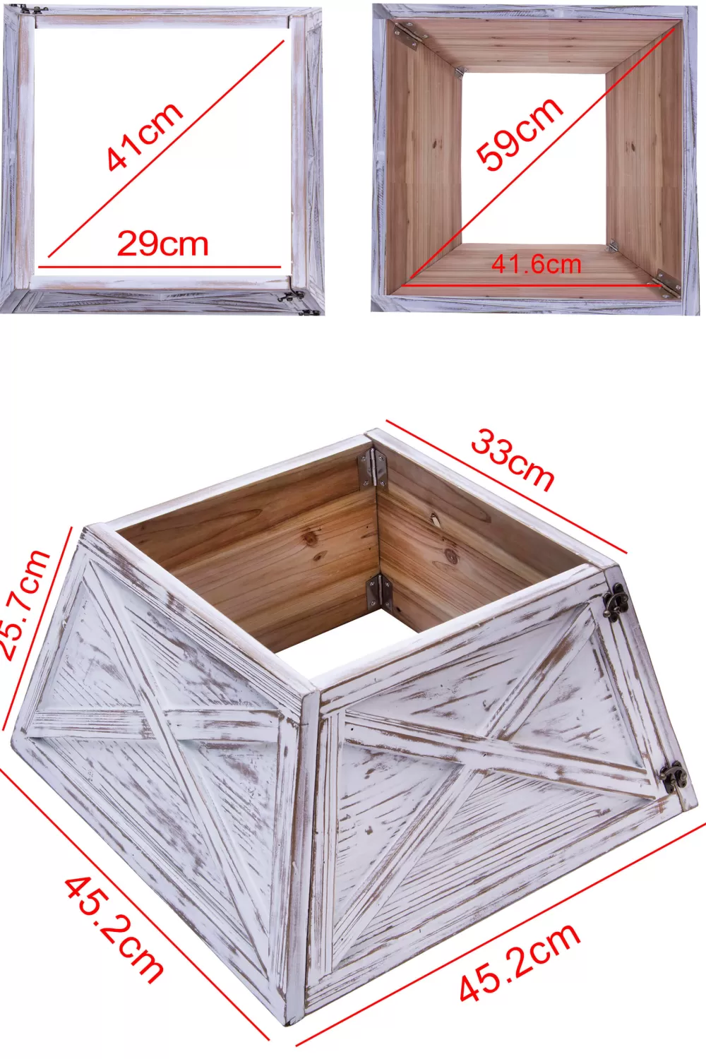 Christmas Tree World Wooden Christmas Tree Skirt In 3 Colours (For 4ft-6ft Trees - Tight Fit)< Tree Skirts & Surrounds | Christmas Tree Skirts