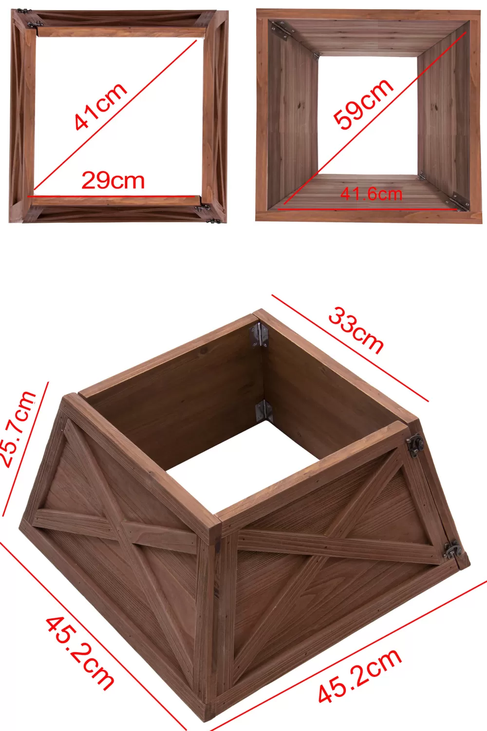 Christmas Tree World Wooden Christmas Tree Skirt In 3 Colours (For 4ft-6ft Trees - Tight Fit)< Tree Skirts & Surrounds | Christmas Tree Skirts